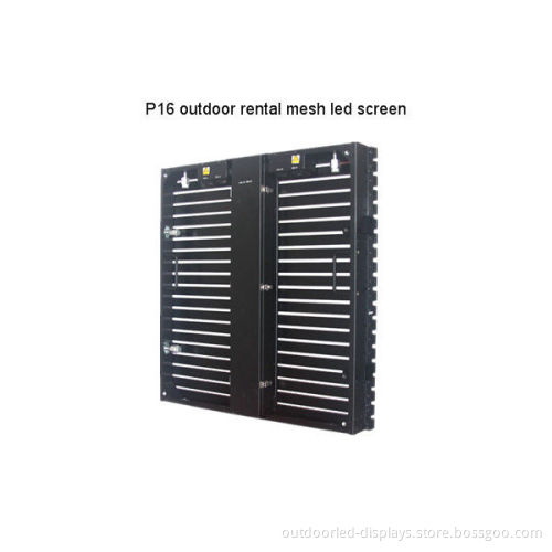 Commercial P16 Outdoor Advertising Led Screen , Mesh Rental Flexible Led Curtain Display